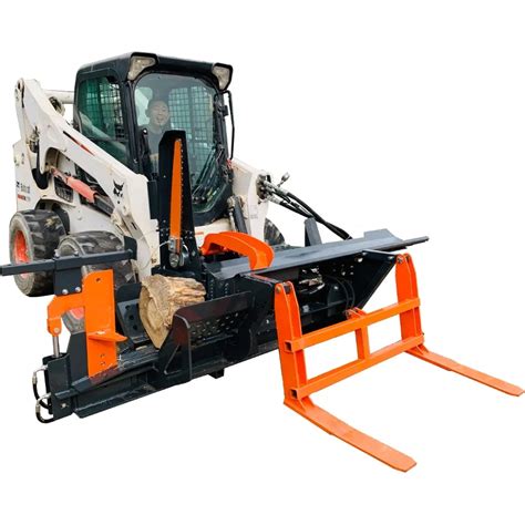 firewood processor with loading rack mobile skid steer loader wood|skid steer firewood processor.